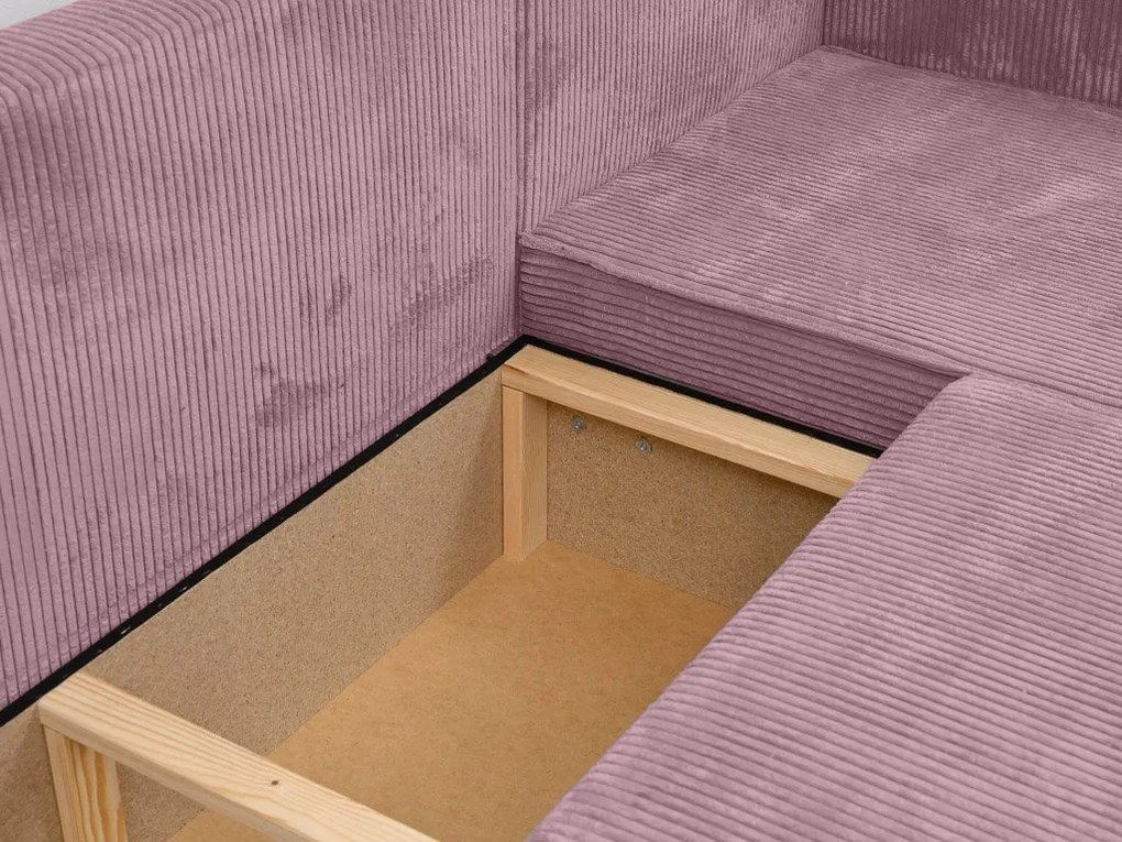 Svetlofialová rohová pohovka SMART COSARO, obojstranná + 2 vankúšiky ZDARMA