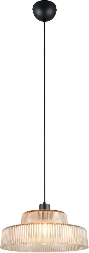 Jantárové závesné svietidlo so skleneným tienidlom ø 35 cm Abella – Reality