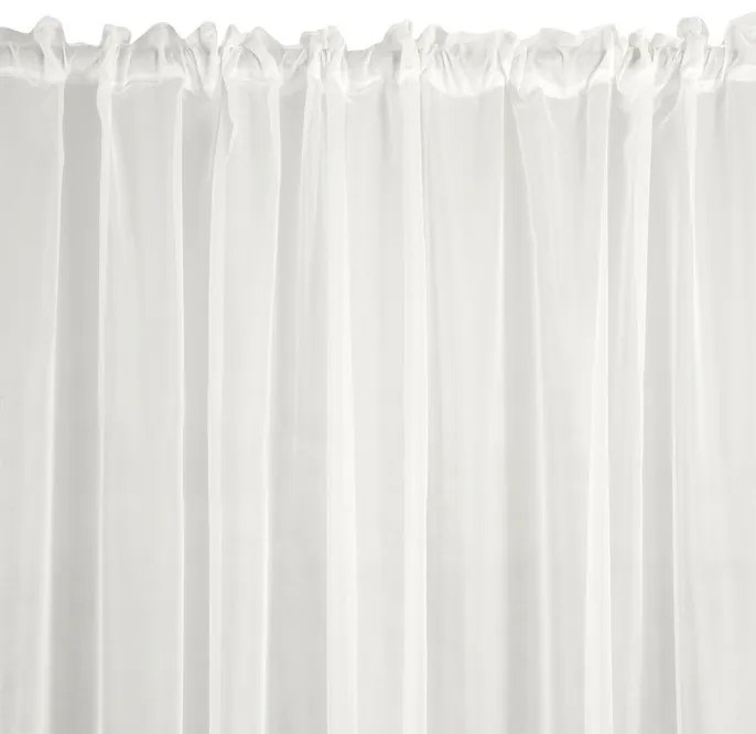 Krémová záclona LUCY z hladkého voálu 300X160 cm