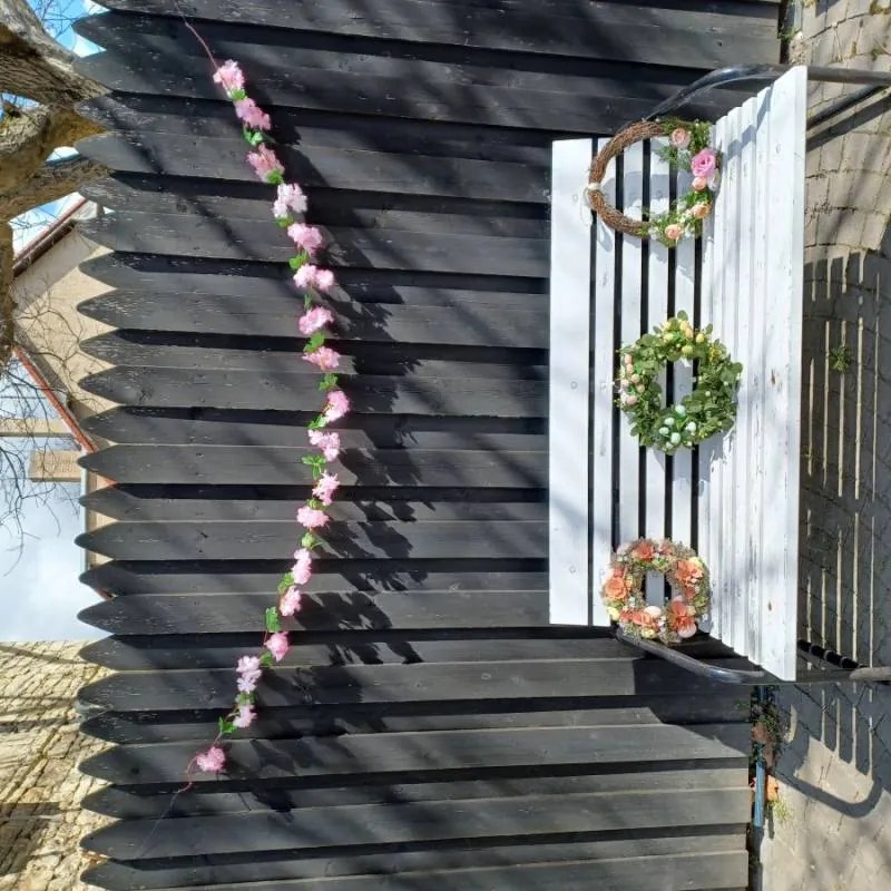 DECOLED Jarný veniec, 220 cm, d. 15 cm, ružový, sakura