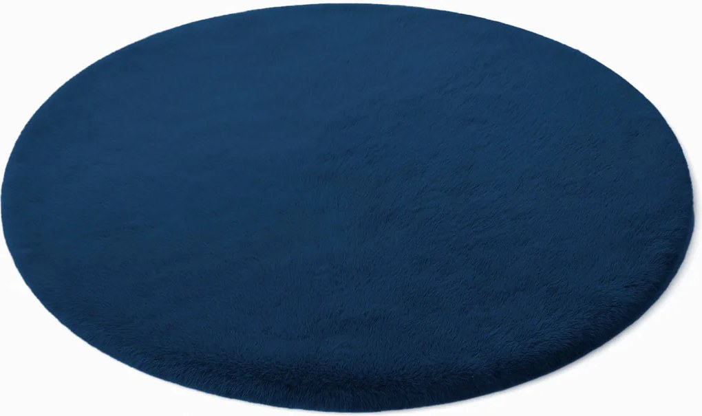 TZ Tmavomodrý okrúhly koberec Rabbit Rozmer: 140