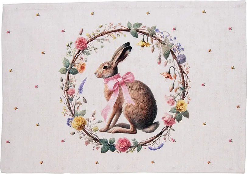 6ks prestieranie zajac s kvetmi Easter Whispers Collection - 48*35 cm