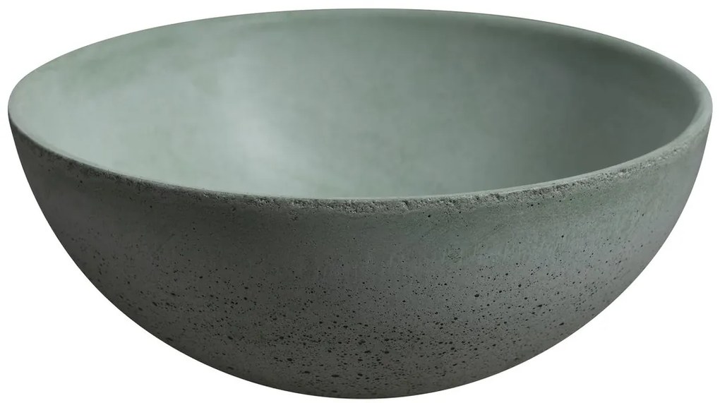 Sapho Sapho, MINOR betónové umývadlo na dosku, priemer 26cm, zelená matná, MR26023