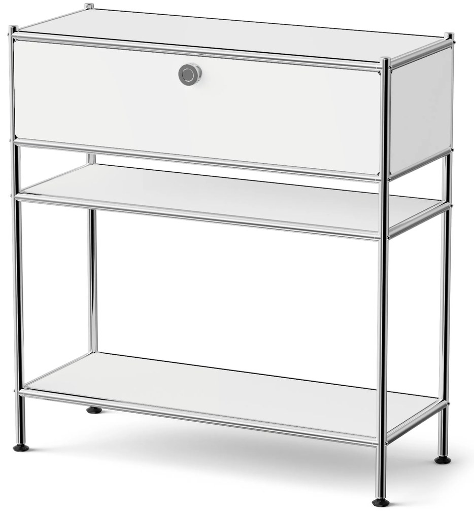 Kovová konzola »CN3 Slim Line« so zásuvkou, biela