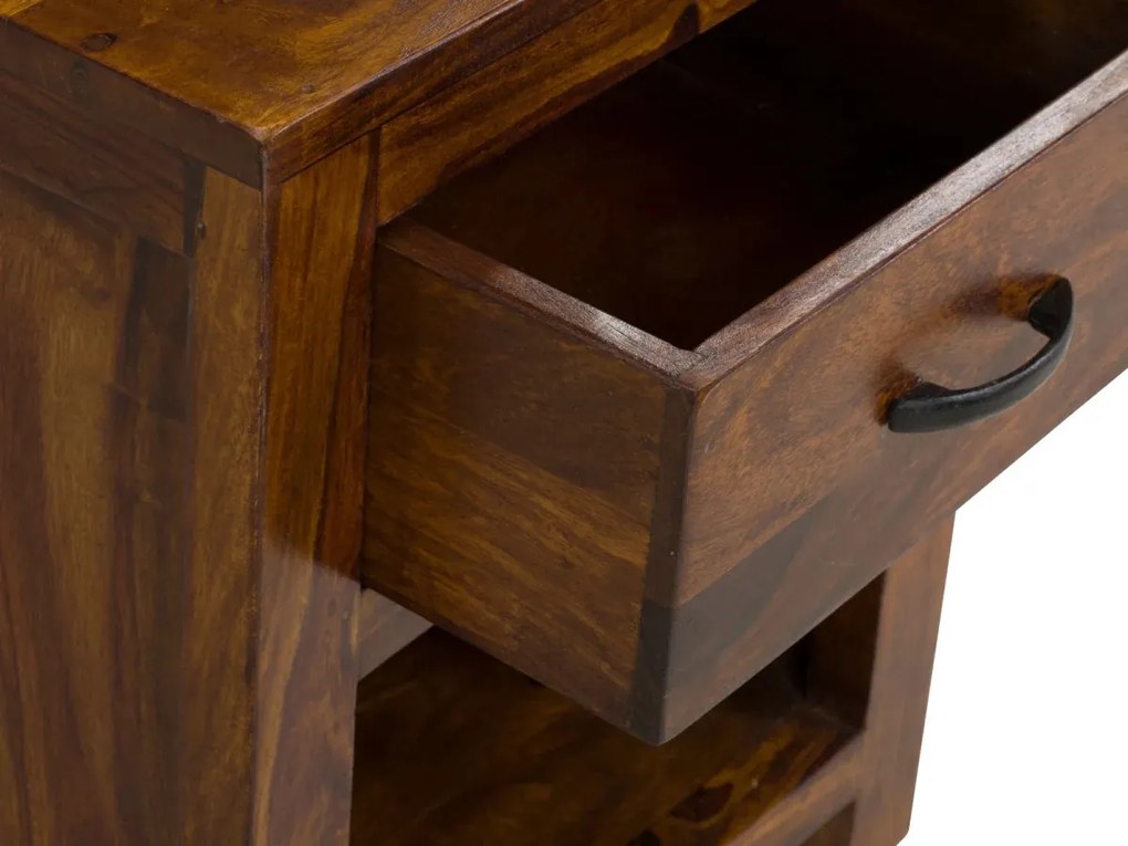furniture-nabytek.cz - Masívny nočný stolík Palison z palisandru, lakovaný, hnedý