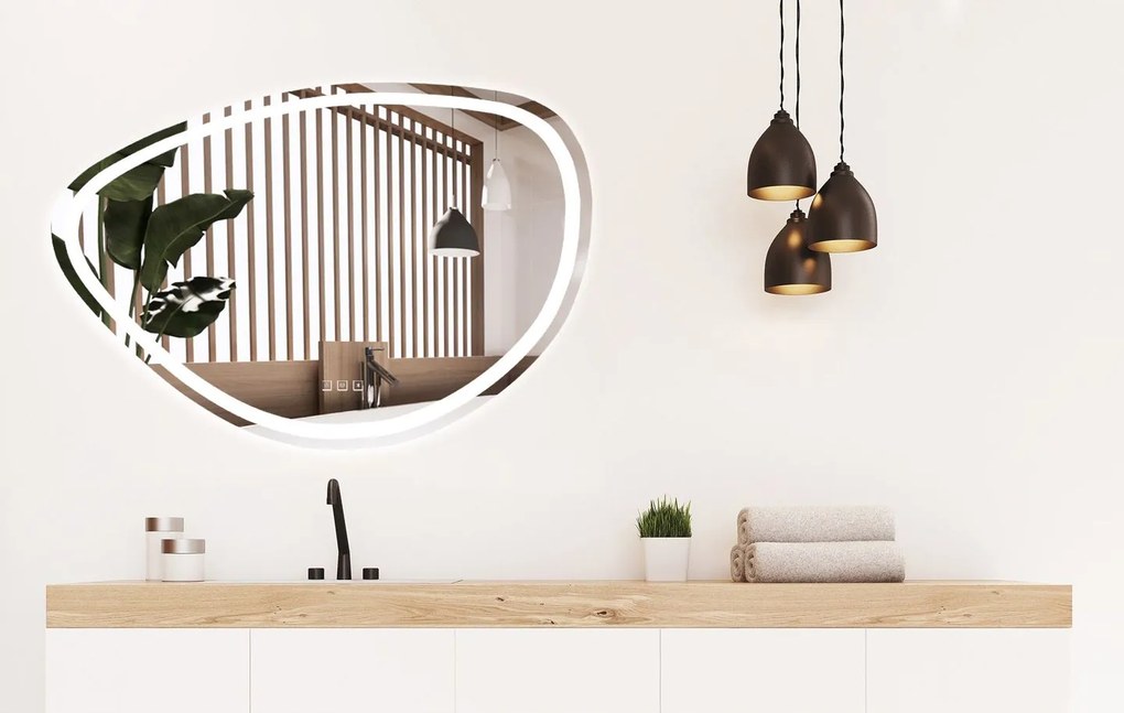 Tutumi Rea Fog, LED kúpeľňové zrkadlo 100x70cm s bluetooth, HOM-05516