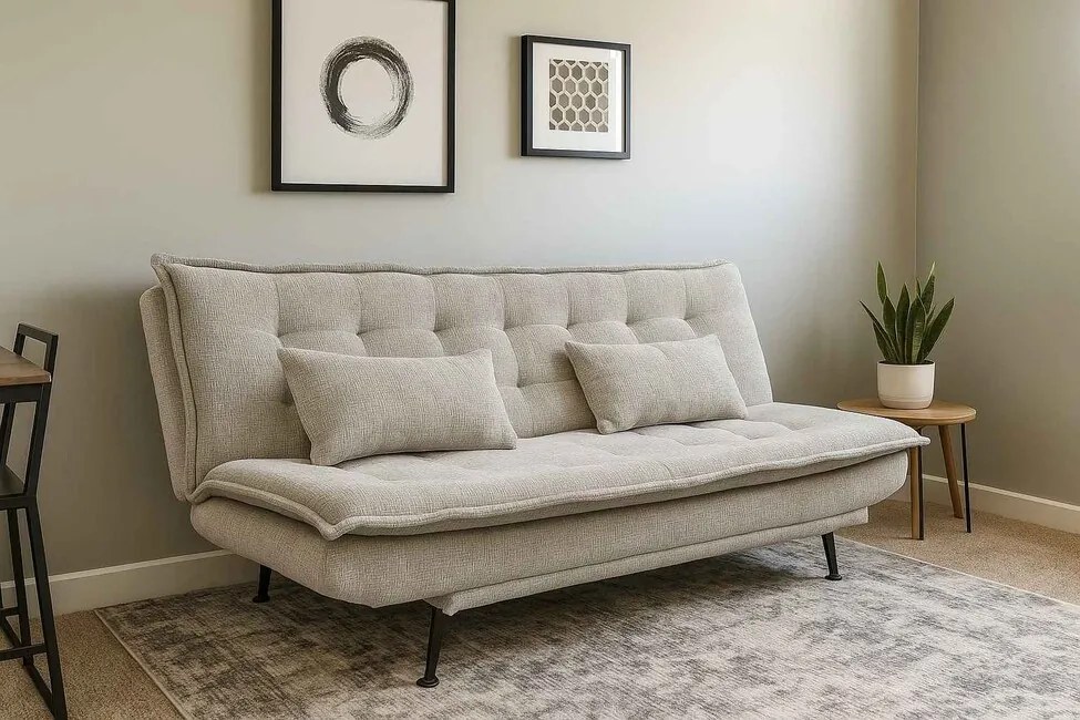 Moderná rozkladacia pohovka Arvik béžová ženilka 195cm