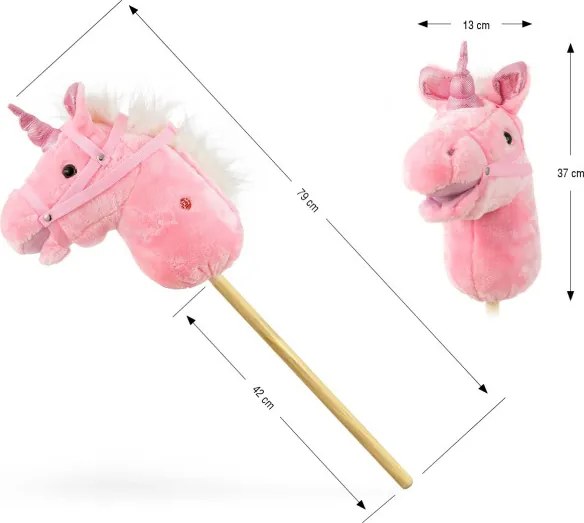 Kôň na palici Milly Mally ružový