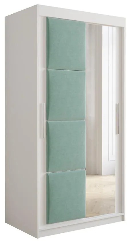 Skriňa Tapi 100 Biely/Pistácie