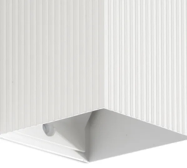 FARO 40534 - Nástenné svietidlo SOLE 1xGU10/8W/230V biela vrúbkovaná hranatý