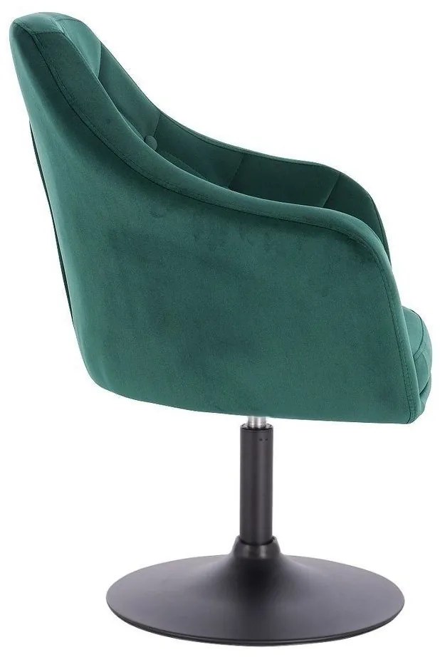 LuxuryForm DESIGN Kreslo ANDORA VELUR na čiernom tanieri - zelené