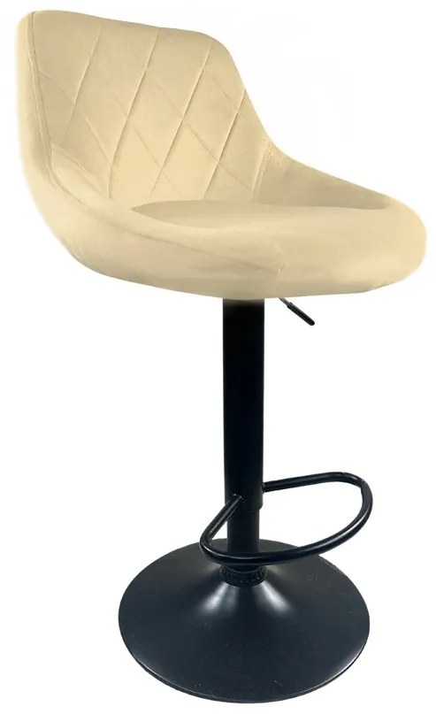Barová stolička KAST béžová/čierna