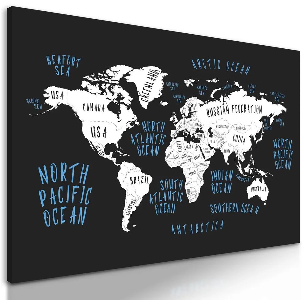 Obraz mapa štátov v modernom prevedení