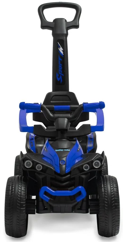 Detské odrážadlo Baby Mix Mega Prime EVA s vodiacou tyčou modré