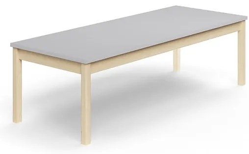 Stôl DECIBEL, 1800x700x530 mm, akustický HPL, breza/šedá
