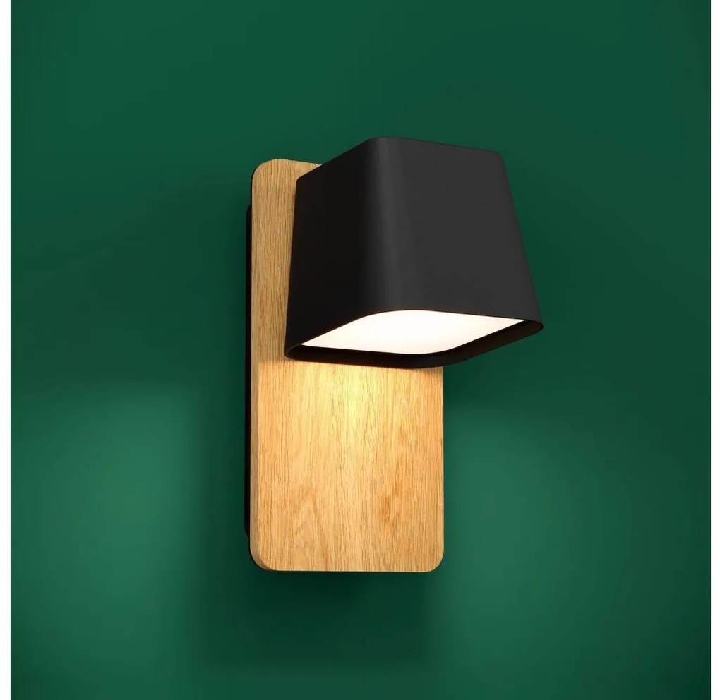 Eglo 390009 - Nástenné svietidlo RUSCIO 1xE27/40W/230V čierna/hnedá