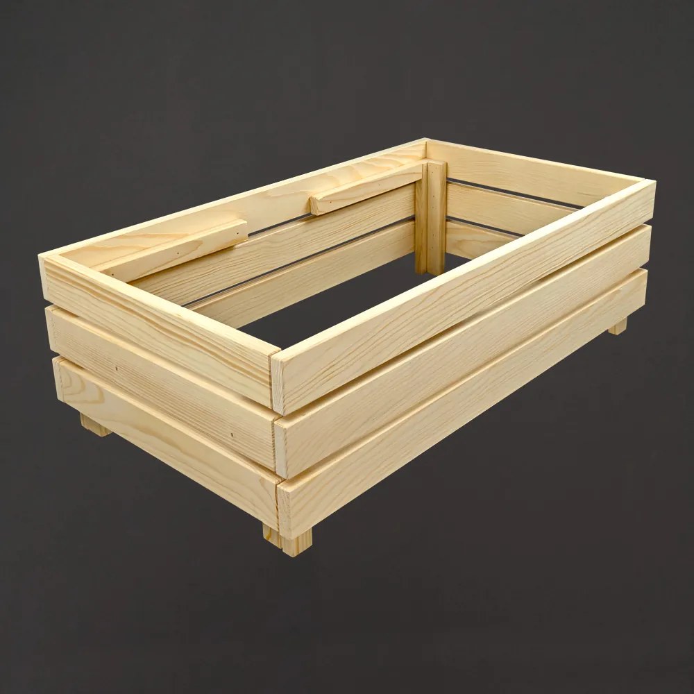 AMADEA Drevený dizajnový vyvýšený záhon bez nádoby vo vnútri, 76x43,6x24cm