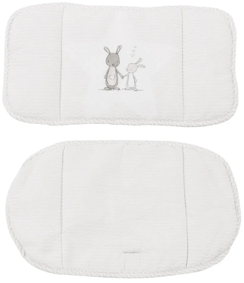 Biela vložka do jedálenskej stoličky Fox & Bunny – Roba
