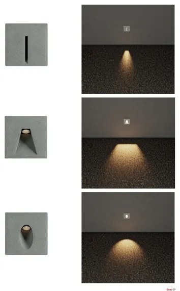 Redo 91199 - LED vonkajšie orientačné svietidlo BAST LED/2,5W/230V IP65 sivá