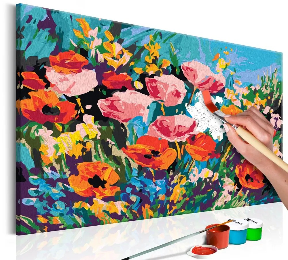 Maľovanie podľa čísiel - Colourful Meadow Flowers 60x40