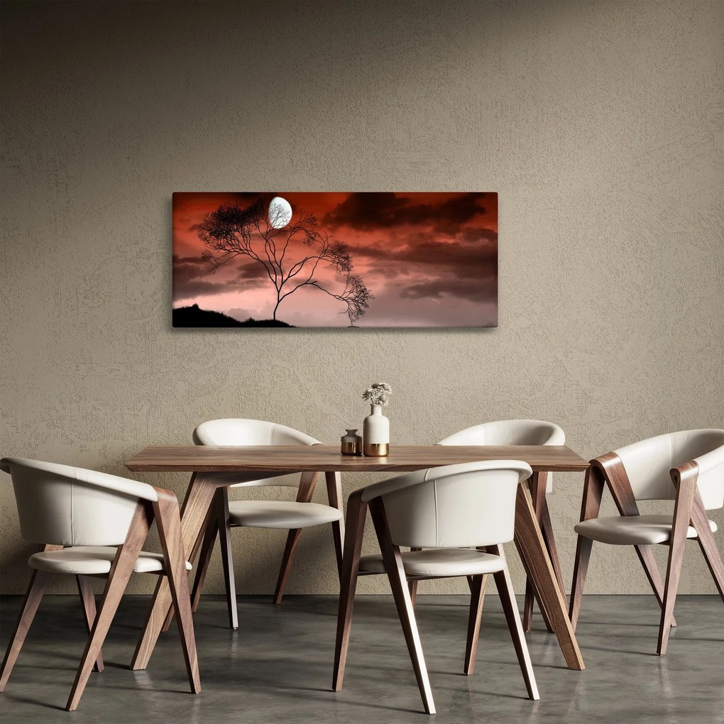 Obraz - Mesiac osvetľujúce noc (120x50 cm)