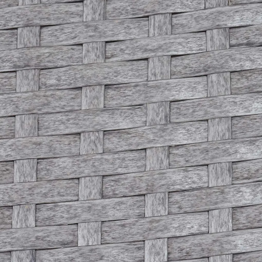 Polyratanová záhradná lavica Halden - sivá, vankúš krémová