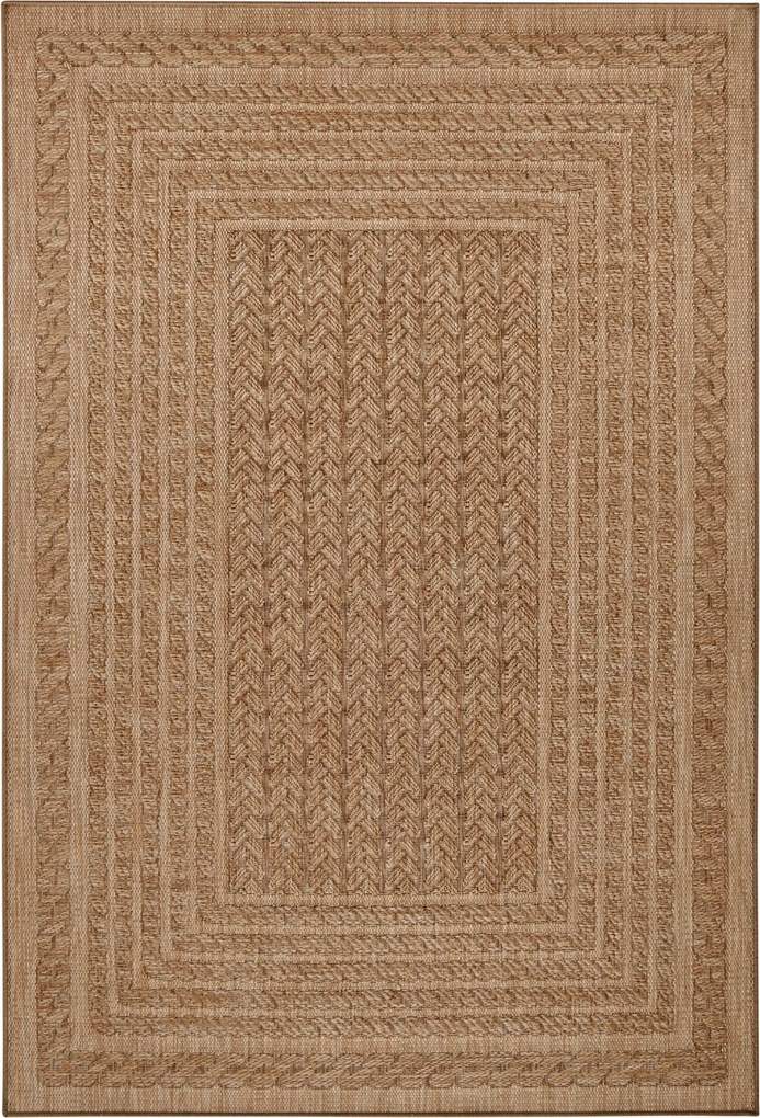 AKCIA: 120x170 cm Kusový koberec Forest 103992 Beige / Brown – na von aj na doma, béžová, chodba / predsieň, Hanse Home
