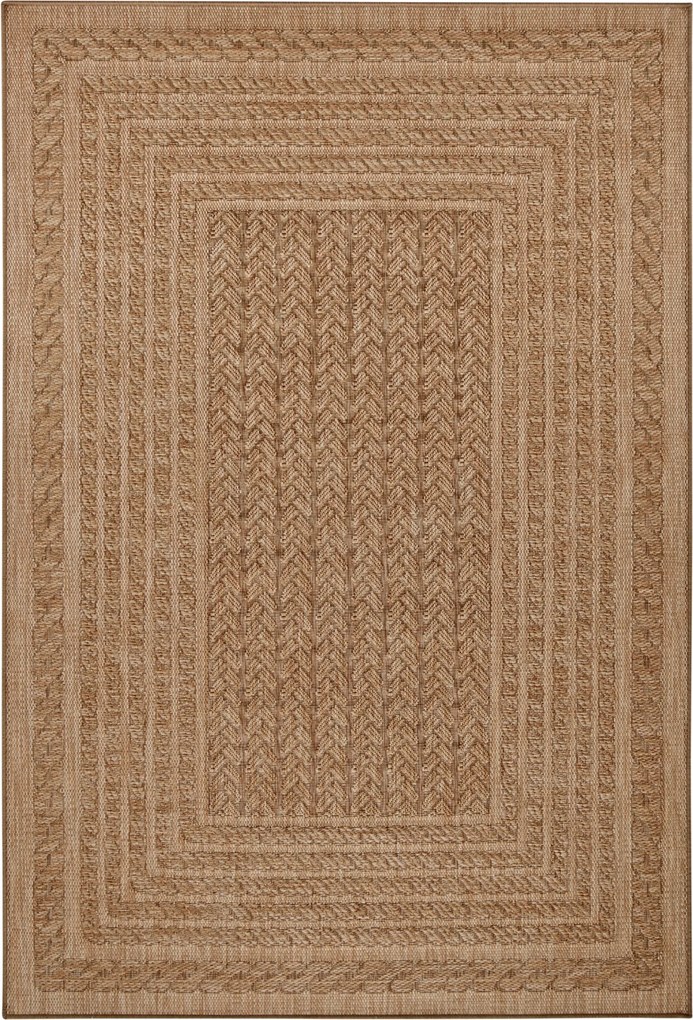Hanse Home 120x170 cm Kusový koberec Forest 103992 Beige/Brown – na von aj na doma, béžová, chodba / predsieň