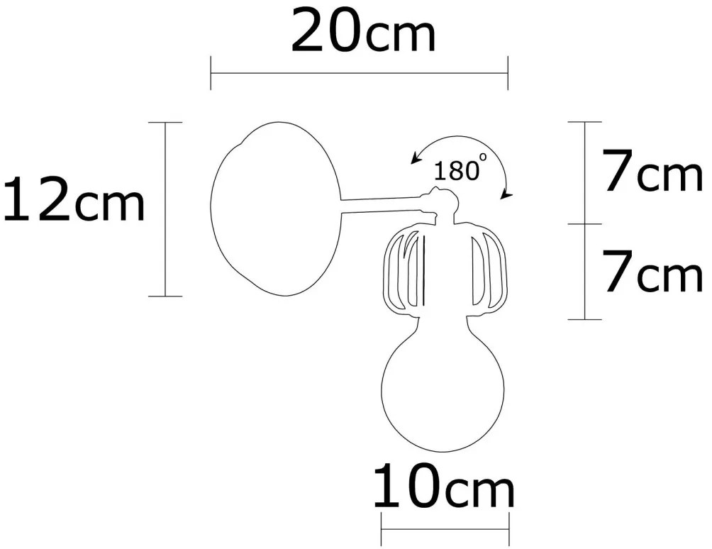 Nástenná lampa Demre čierna