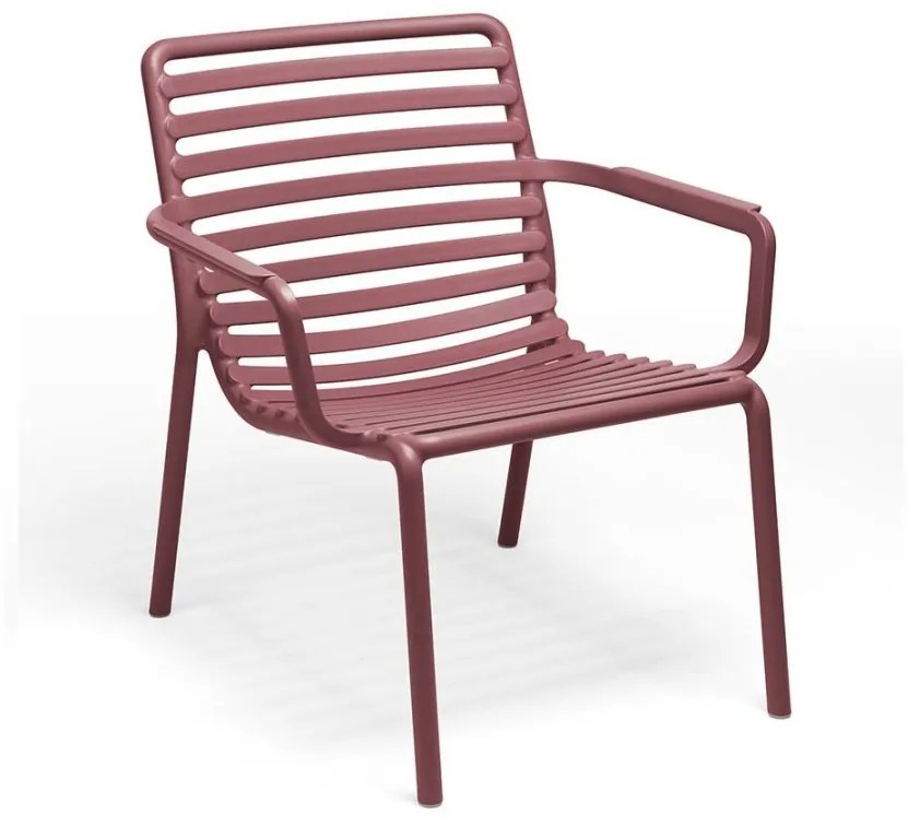 DOGA ARMCHAIR RELAX záhradná stolička s podrúčkami marsala