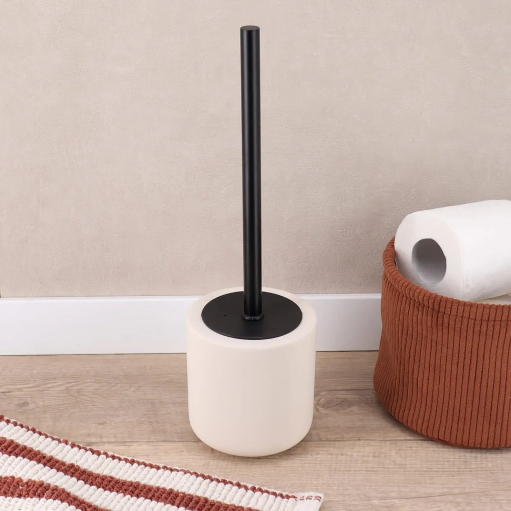 Sada kúpeľňových doplnkov Niva, béžová/s čiernymi prvkami