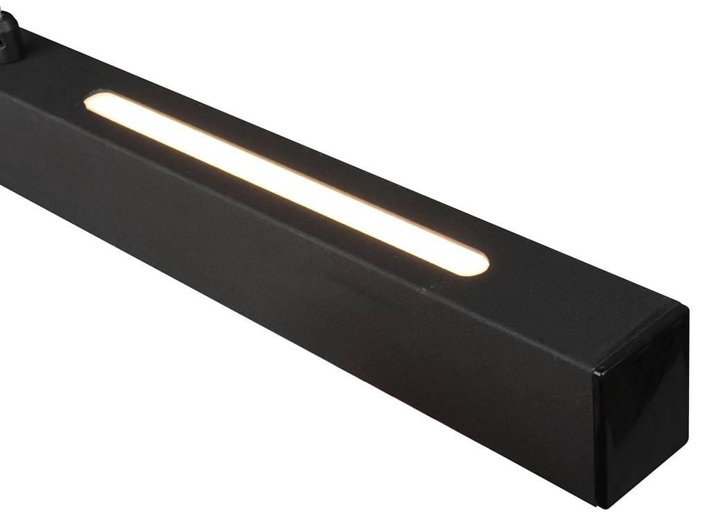Závesné LED svietidlo Paros stmievač Switch čierna