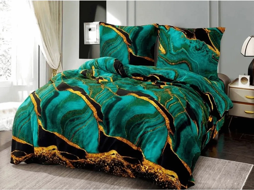 Obliečky mikroplyš TARELI tyrkysové Rozmer obliečky: 70 x 80 cm | 140 x 200 cm