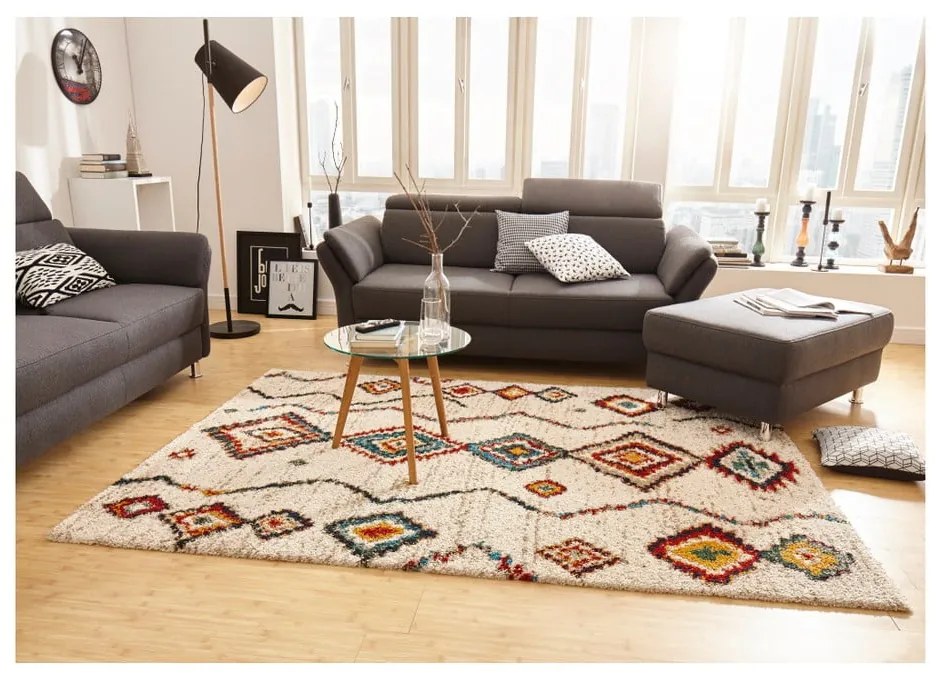 Krémovobiely koberec Mint Rugs Geometric, 160 x 230 cm