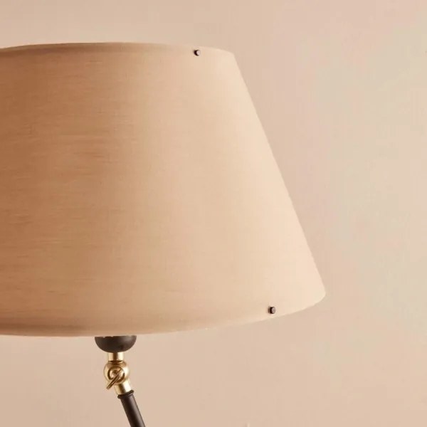 Stojacia lampa AYD 1xE27/40W/230V čierna/hnedá