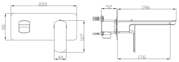 Sapho - Umývadlová batéria pre podomietkovú inštaláciu MIXONA 9x19,6 cm lesklý chróm