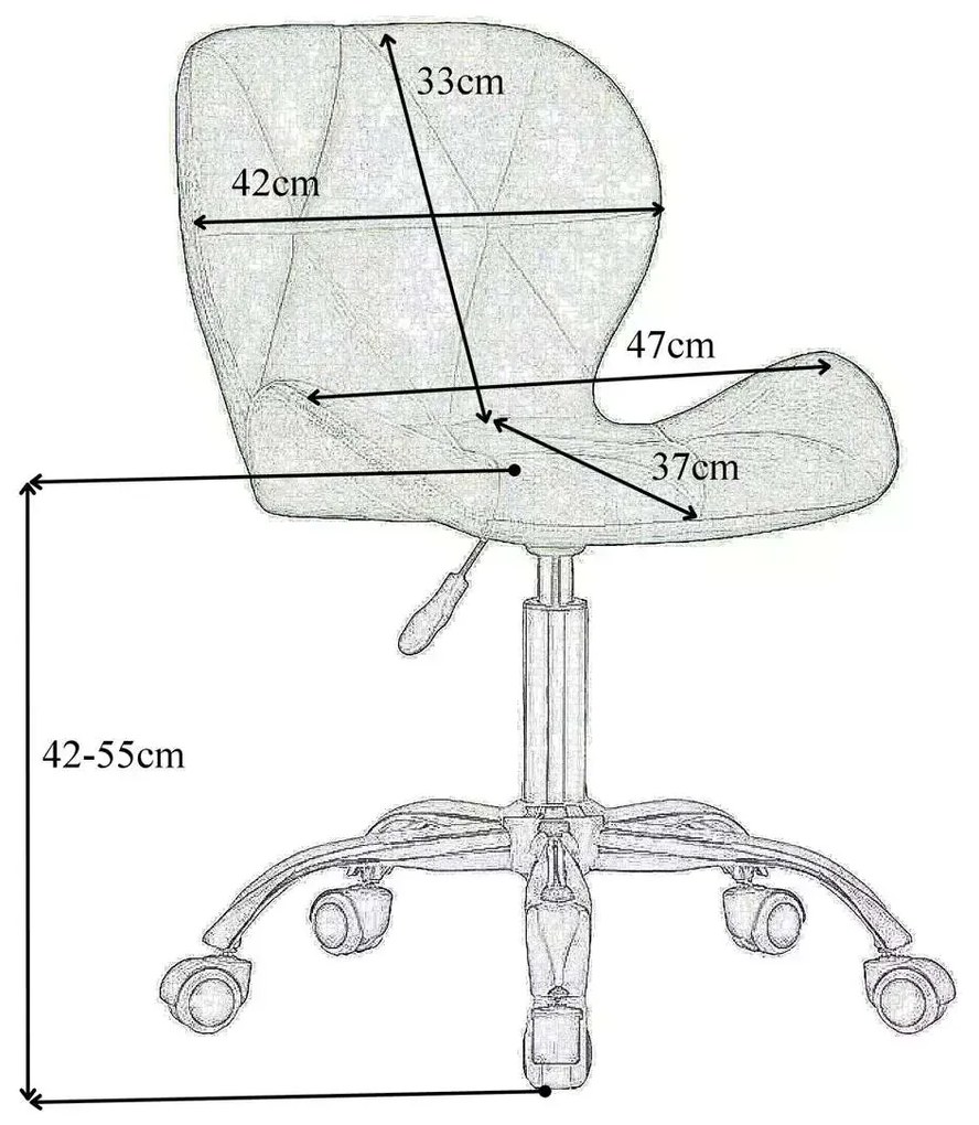 LuxuryForm DESIGN Stolička LIVIO na striebornej podstave s kolieskami - biela