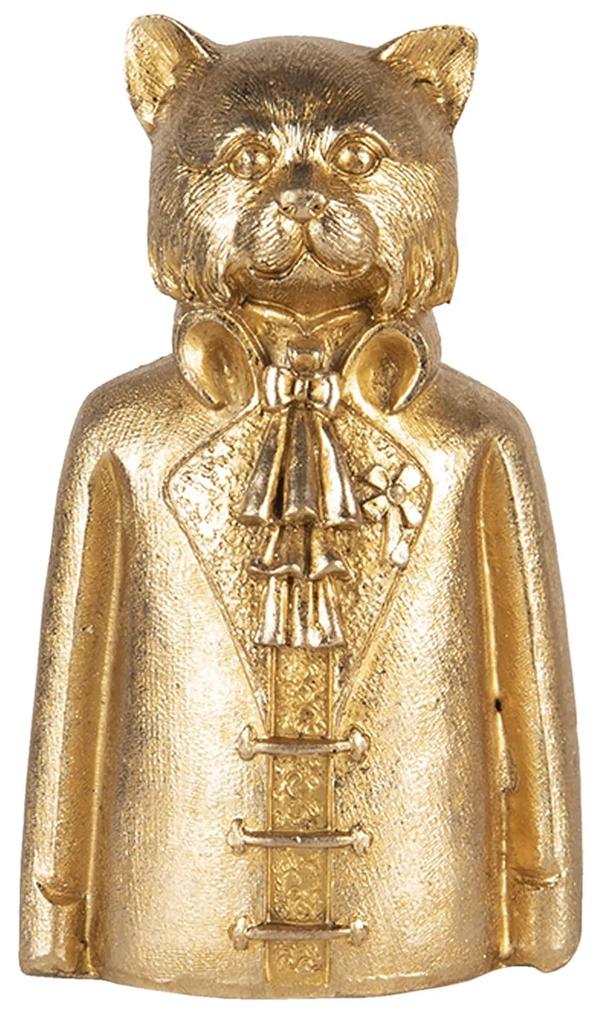 Zlatá dekoratívna soška psa v obleku - 8 * 6 * 15 cm