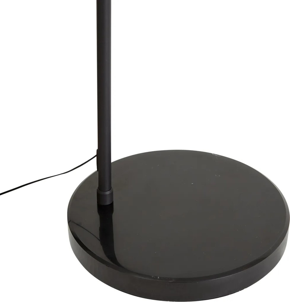 Dizajnová oblúková stojaca lampa čierna vrátane LED s 3-stupňovým stmievaním - Anello