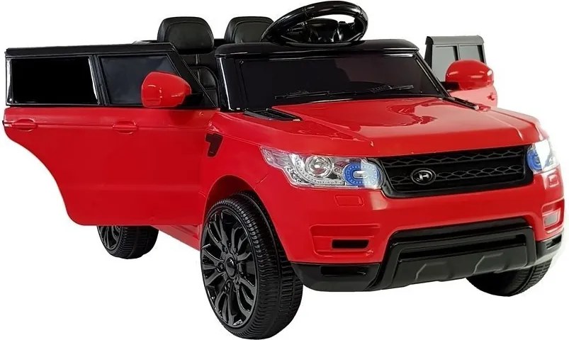 LEAN CARS Elektrické autíčko HL1638 s diaľkovým ovládaním, MP3 a LED svetlom červené