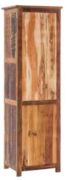 furniture-nabytek.cz - Masívna vysoká kúpeľňová skrinka Sumana z recyklovaného dreva, lakovaná, hnedá – 50×40×180 cm
