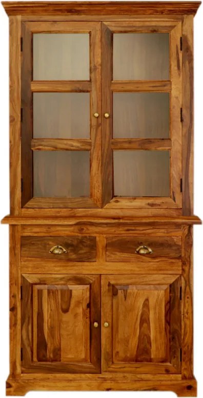 Vitrína 100x200x45 indický masív palisander Natural