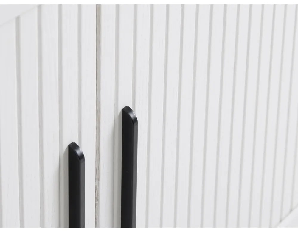 Biela skrinka s posuvnými dverami 100x118x40 cm Nola – Unique Furniture