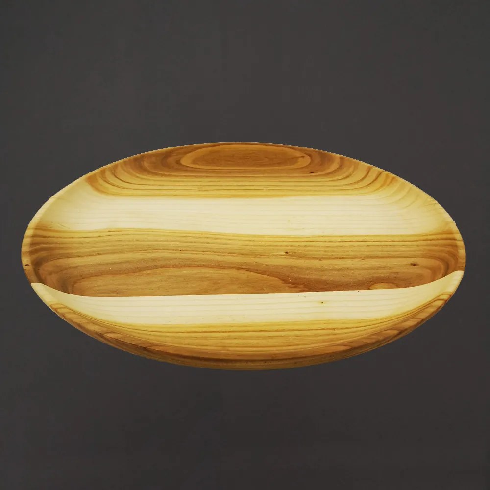 AMADEA Drevený tanier čerešňa, masívne drevo, 30 cm