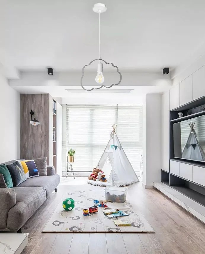 Toolight CLOUD, závesné svietidlo 1xE27, šedá, OSW-00452