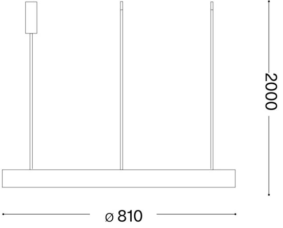 Ideal Lux - LED Luster na lanku GEMINI LED/59W/230V pr. 81 cm CRI 90 zlatá