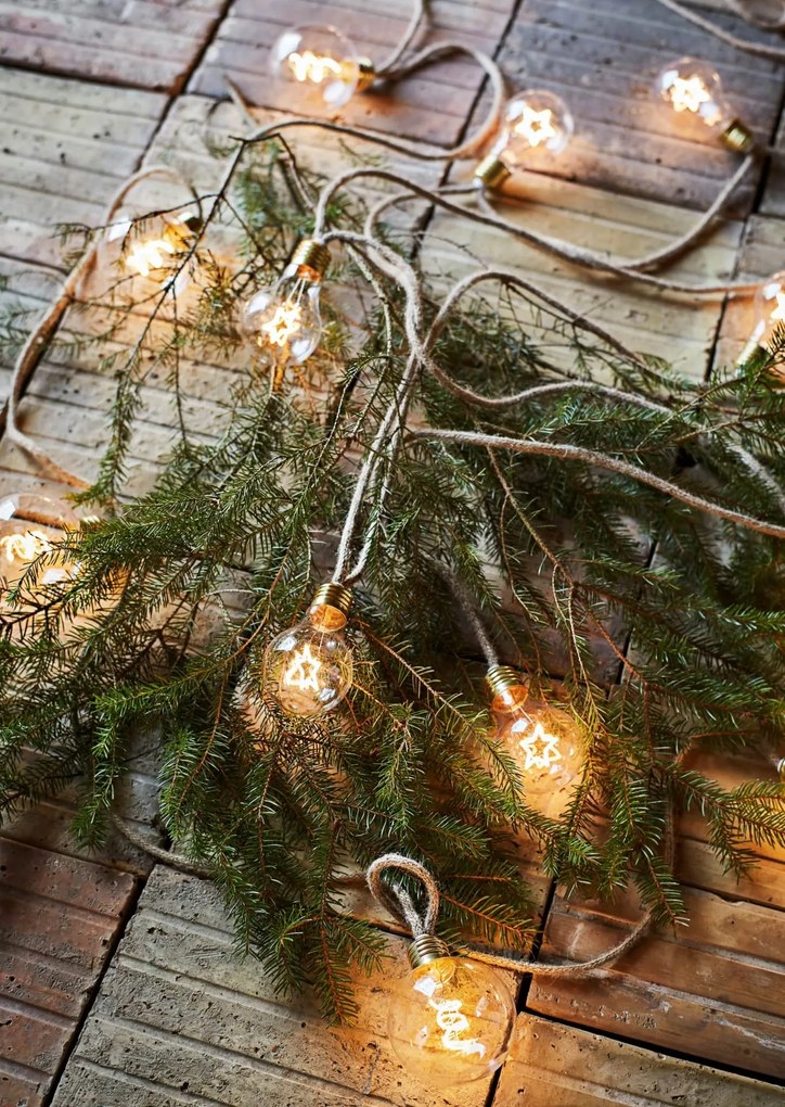 MADAM STOLTZ Svetelná reťaz Filament Stars – 7 žiaroviek