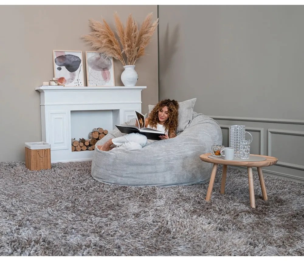 Menčestrový sedací vak v horčicovej farbe Om 135 – SLOWDOWN