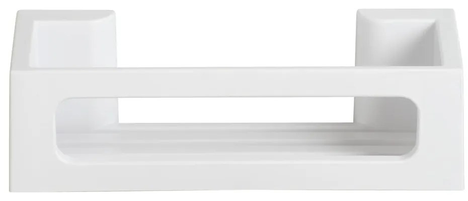 Matne biela plastová kúpeľňová polička bez vŕtania Turbo-loc Bralia – Wenko