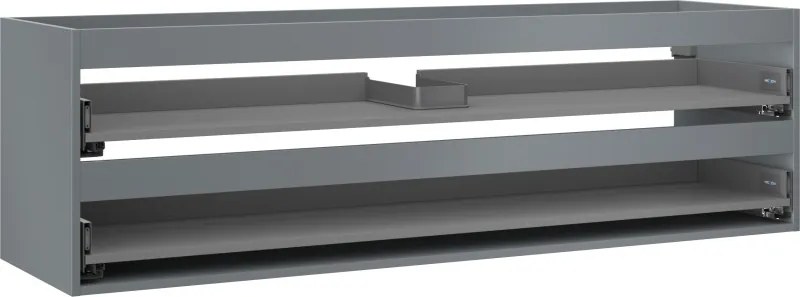 Mexen Box-A, závesná skrinka 160 cm, 2 zásuvky, grafitová matná, 91AX0-1600-470-2-66